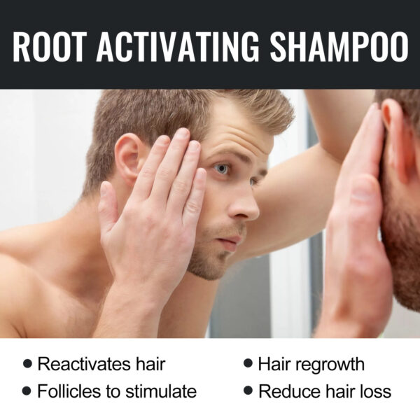 Root Activator Shampoo, Natural Hair Regrowth Shampoos, Unisex Hair Thickening Shampoo, Gently Shampoo For Men & Women, Nourishing Long Lasting Hair Care For Darker & Thicker Hair - Image 10