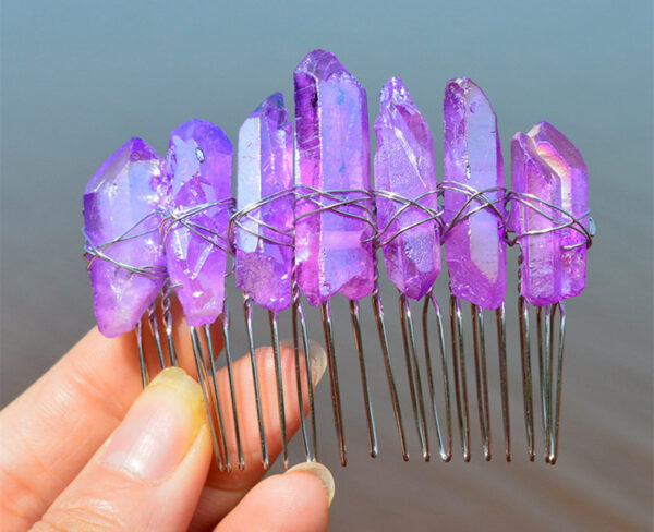 Natural Plated Two Colour 20 Tooth Hair Comb Diy - Image 6
