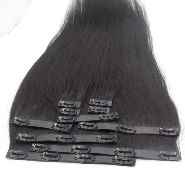 Clip hair clips in human hair extension - Image 5