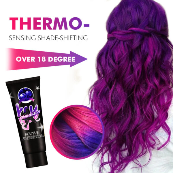 Professional Use Colour Cream Magical Thermochromic Semi Tool Permanent Purple Grey Dye Green Hair Paint Blue Color - Image 2