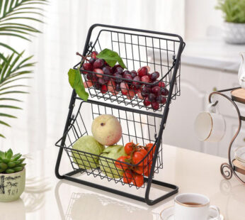 Stainless Steel Countertops Multilayer Spice Rack Fruit Kitchen Storage Kitchen Storage Rack