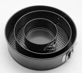 3PCS SET Non Stick Cake Tier Mold Baking Pan Tray Spring Form Round Bakeware