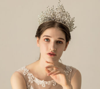 Rhinestones Crystal Tiaras and Silver Colour Flower Diadem Women Headwear Wedding Hair Accessories Brides Jewelry