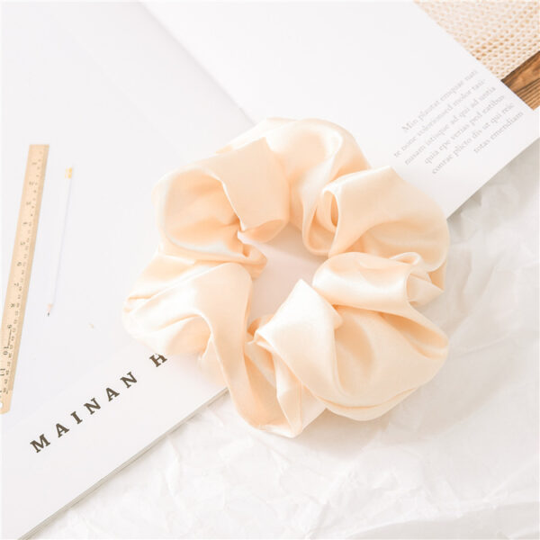 Satin Cloth Large Intestine Circle Hair Tie Set Solid Color - Image 5