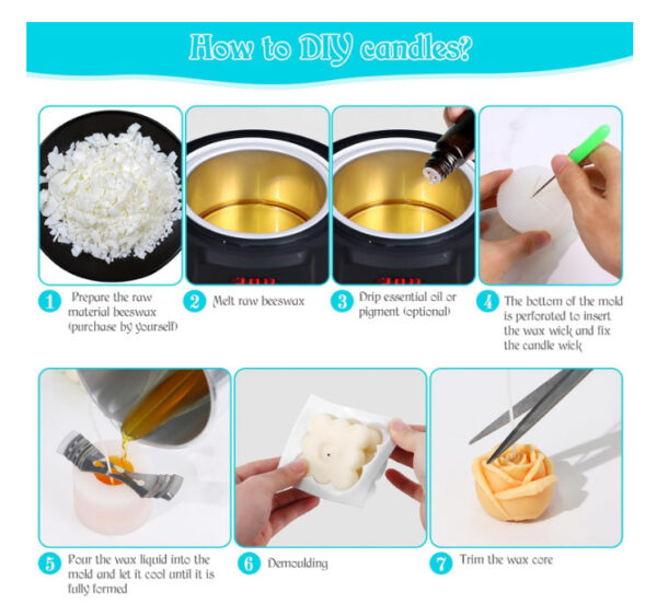 Candle Production Tool Outfit Suit Aromatherapy Wax Supplies Kit - Image 8