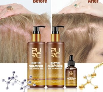 PURC Hair Care Ginger Biotin Three-piece Shampoo Conditioner Repair Dry And Frizz Essential Oil