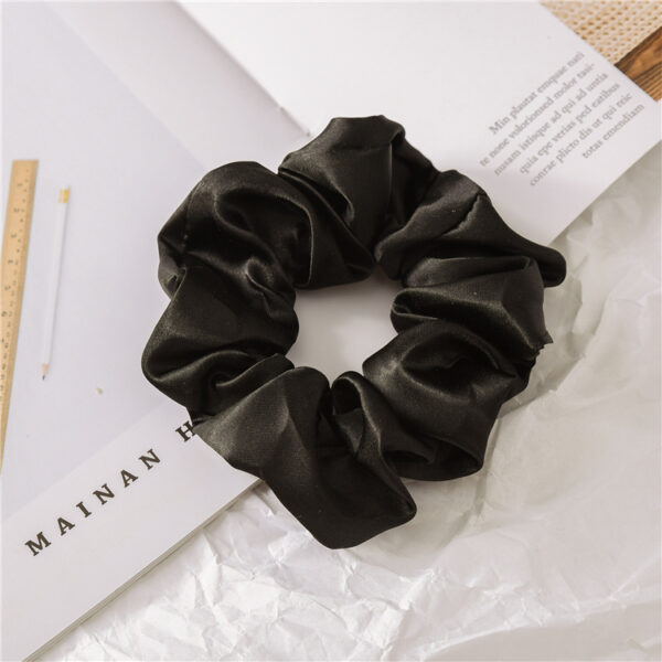Satin Cloth Large Intestine Circle Hair Tie Set Solid Color - Image 2
