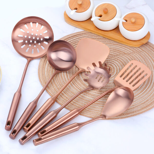 304 Stainless Steel Kitchenware Spatula Colander Kitchen Cookware - Image 3
