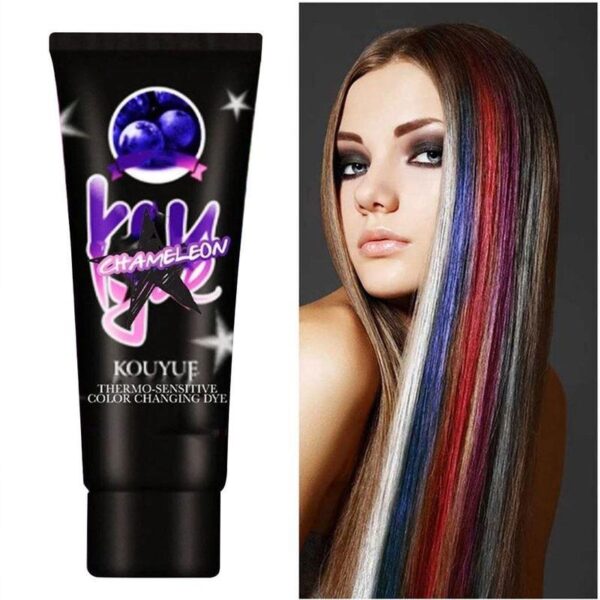 Professional Use Colour Cream Magical Thermochromic Semi Tool Permanent Purple Grey Dye Green Hair Paint Blue Color - Image 5