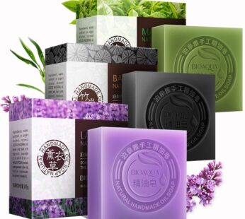 BIOAQUA Natural Organic Herbal Essential Oil Soap Whitening Handmade Soap Skin Remove Acne Deep Cleansing Face Hair Care Bath (China)
