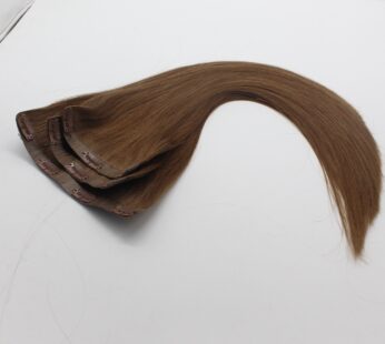 Clip hair clips in human hair extension