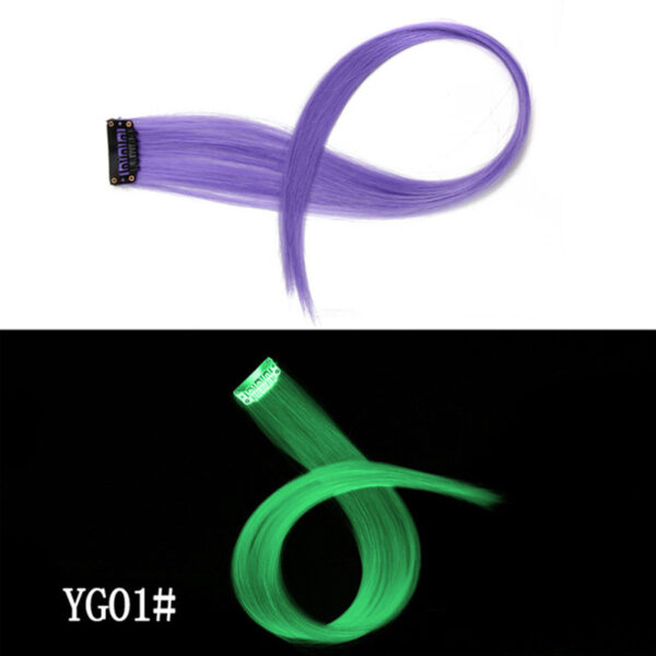 Luminous DIY Clip - In Hair Luminous Hairpiece Hair Traceless 50 CM Rainbow Colour - Image 4