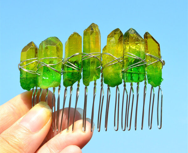 Natural Plated Two Colour 20 Tooth Hair Comb Diy - Image 5