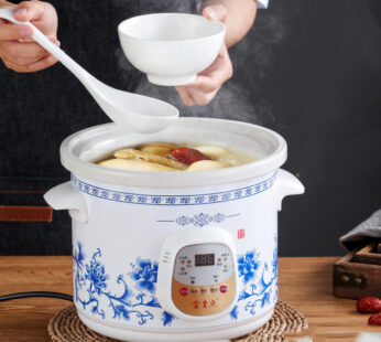 Home White Porcelain Automatic Electric Stew Pot