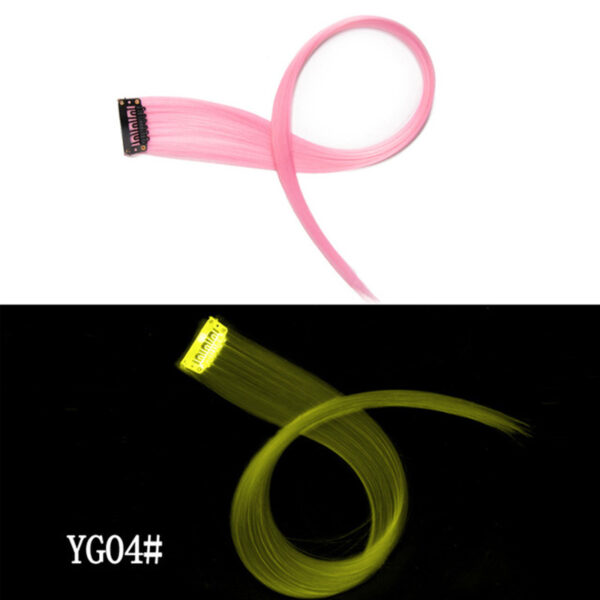 Luminous DIY Clip - In Hair Luminous Hairpiece Hair Traceless 50 CM Rainbow Colour - Image 6