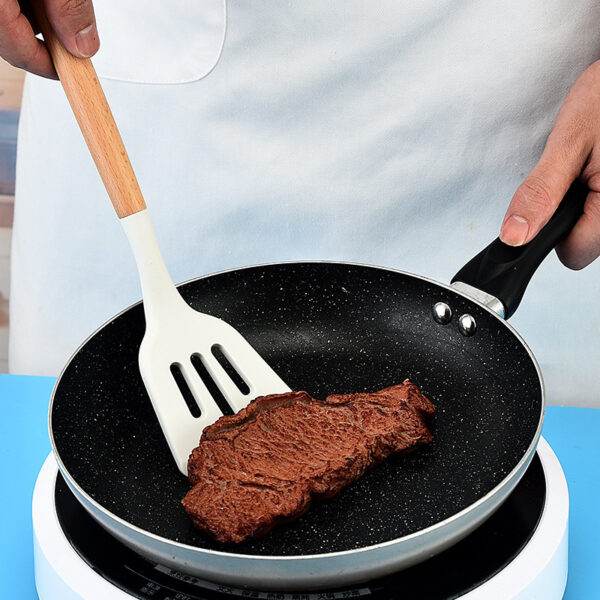 Silicone Kitchen Spatula Spoon Cooking Cookware Set - Image 2