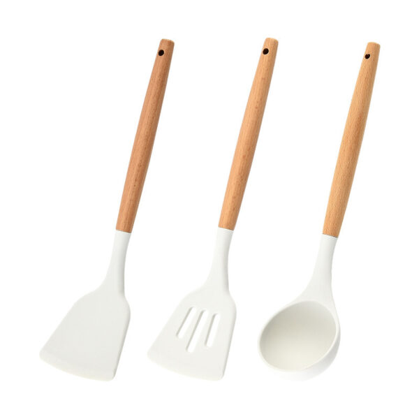 Silicone Kitchen Spatula Spoon Cooking Cookware Set - Image 3