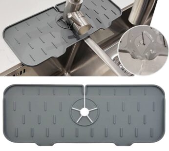 Kitchen Silicone  Faucet Absorbent Mat Sink Splash Guard Silicone Faucet Splash Catcher Countertop Protector For Bathroom Kitchen Gadgets
