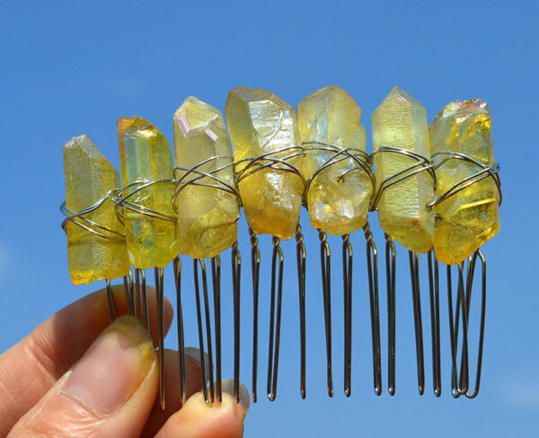 Natural Plated Two Colour 20 Tooth Hair Comb Diy - Image 8