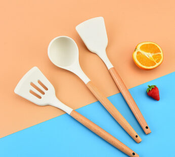 Silicone Kitchen Spatula Spoon Cooking Cookware Set