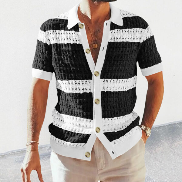 Summer Fashion Mens Clothing Collar Shirts Men Casual Formal - Image 6