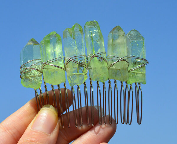 Natural Plated Two Colour 20 Tooth Hair Comb Diy - Image 10