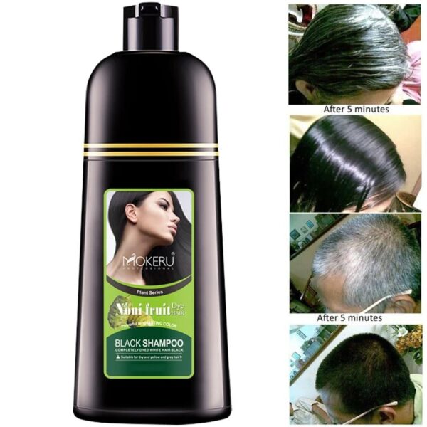Organic Natural Fast Hair Dye Only 5 Minutes Noni Plant Black Hair Color Dye Shampoo - Image 10