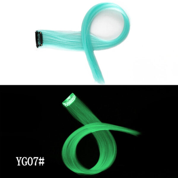Luminous DIY Clip - In Hair Luminous Hairpiece Hair Traceless 50 CM Rainbow Colour - Image 10