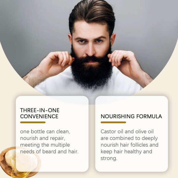3-in-1 Beard Nutritional Hair Care Men - Image 2