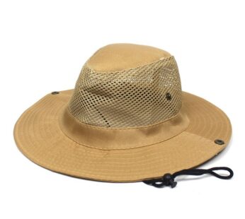 Patchwork Mesh Breathable Bucket Hat Fishing Cycling Windproof Sun Protection Foldable
