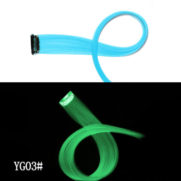 Luminous DIY Clip - In Hair Luminous Hairpiece Hair Traceless 50 CM Rainbow Colour - Image 3