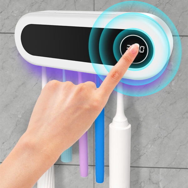 Wall Mounted Toothbrush Holder Smart Toothbrush UV Sterilizer Holder Toothpaste Dispenser Squeezer For Bathroom Accessories - Image 5