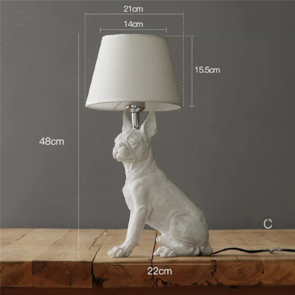 Retro Dog Desk Lamp Bedroom Bedside Lamp Creative Study Decorative Lamps - Image 2