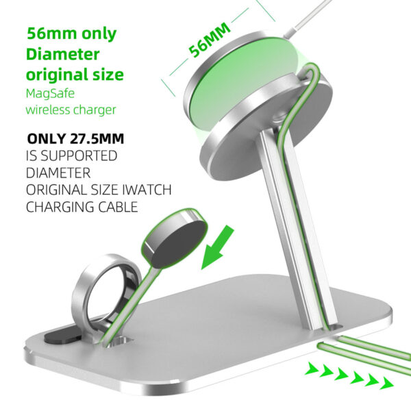 Alloy Storage Base Data Cable Accessories Watch Charging Stand - Image 6