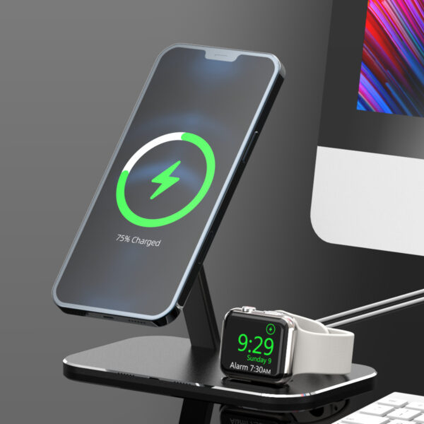 Alloy Storage Base Data Cable Accessories Watch Charging Stand - Image 2