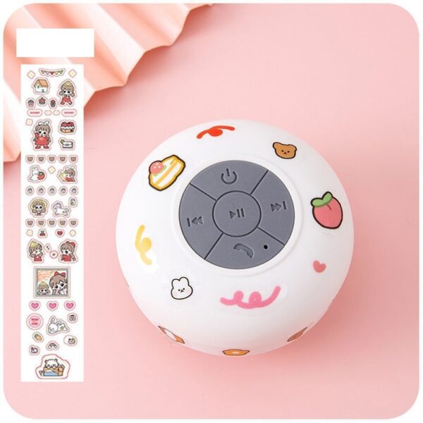 Lovely waterproof wireless Bluetooth small sound sucker bathroom Mini subwoofer desktop mini speaker universal - Image 2