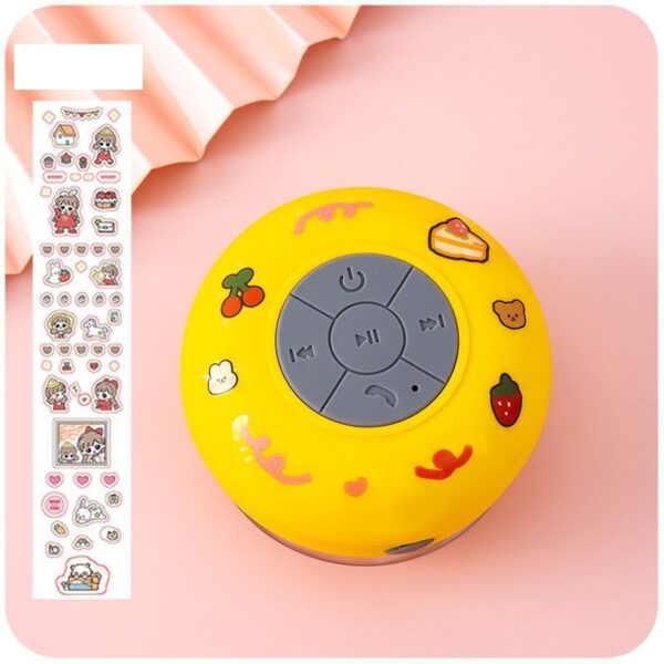 Lovely waterproof wireless Bluetooth small sound sucker bathroom Mini subwoofer desktop mini speaker universal - Image 3