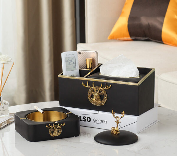 Simple Office Ashtray Nordic Ins Deer Decoration Creative Personality With Lid Living Room Tea Table Decoration - Image 4
