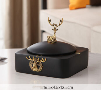 Simple Office Ashtray Nordic Ins Deer Decoration Creative Personality With Lid Living Room Tea Table Decoration
