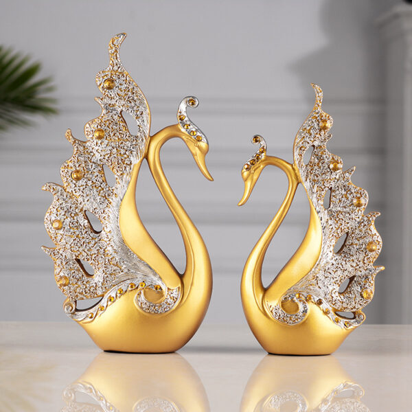 Couple Swan Home Decoration - Image 3
