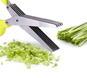 Multifunctional Multi-layer Green Onion Scissors Stainless Steel Onion Cutting Knife Herb Seaweed Spice Scissors Kitchen Scissor Kitchen Gadgets