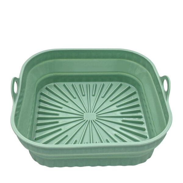Kitchen Collapsible Air Fryer Silicone Pot Reusable Round Square Liners Basket For Air Fryer Non-slip Baking Tray Oven Accessories - Image 3