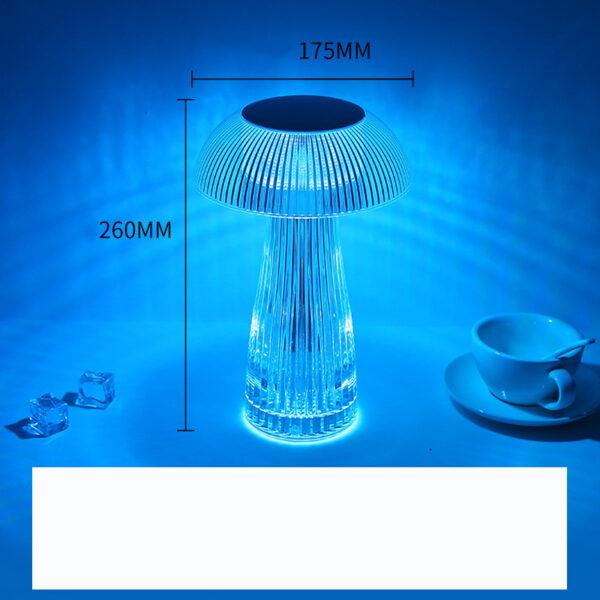 Creative Crystal Lamp Jellyfish Table Lamp Light Luxury Touch Decoration Home Decor - Image 2