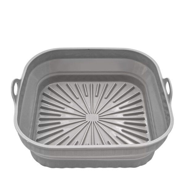 Kitchen Collapsible Air Fryer Silicone Pot Reusable Round Square Liners Basket For Air Fryer Non-slip Baking Tray Oven Accessories - Image 4