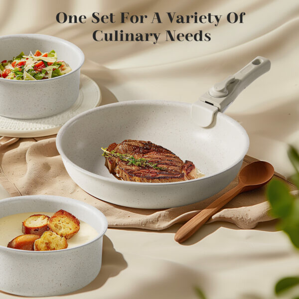 12 POTS And Pans Set, Non-stick Kitchen Cookware Set - Image 2