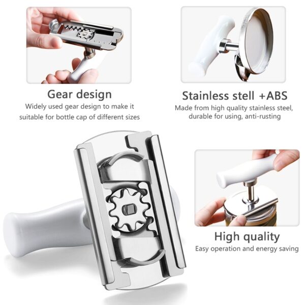 Adjustable Jar Opener Stainless Steel Lids Off Jar Opener Bottle Opener Kitchen Accessories Can Opener - Image 4