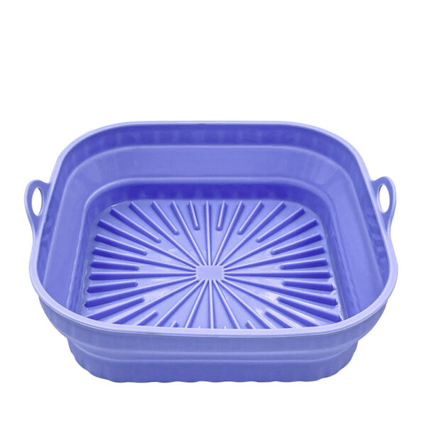 Kitchen Collapsible Air Fryer Silicone Pot Reusable Round Square Liners Basket For Air Fryer Non-slip Baking Tray Oven Accessories - Image 9
