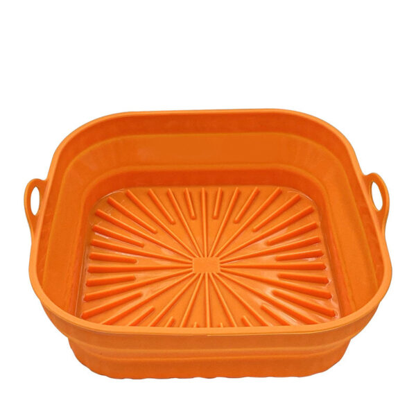 Kitchen Collapsible Air Fryer Silicone Pot Reusable Round Square Liners Basket For Air Fryer Non-slip Baking Tray Oven Accessories - Image 2